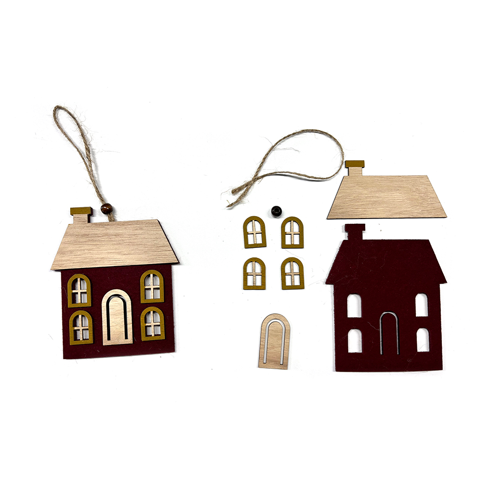 Maison de tranche en bois inachevée pour décor de bricolage