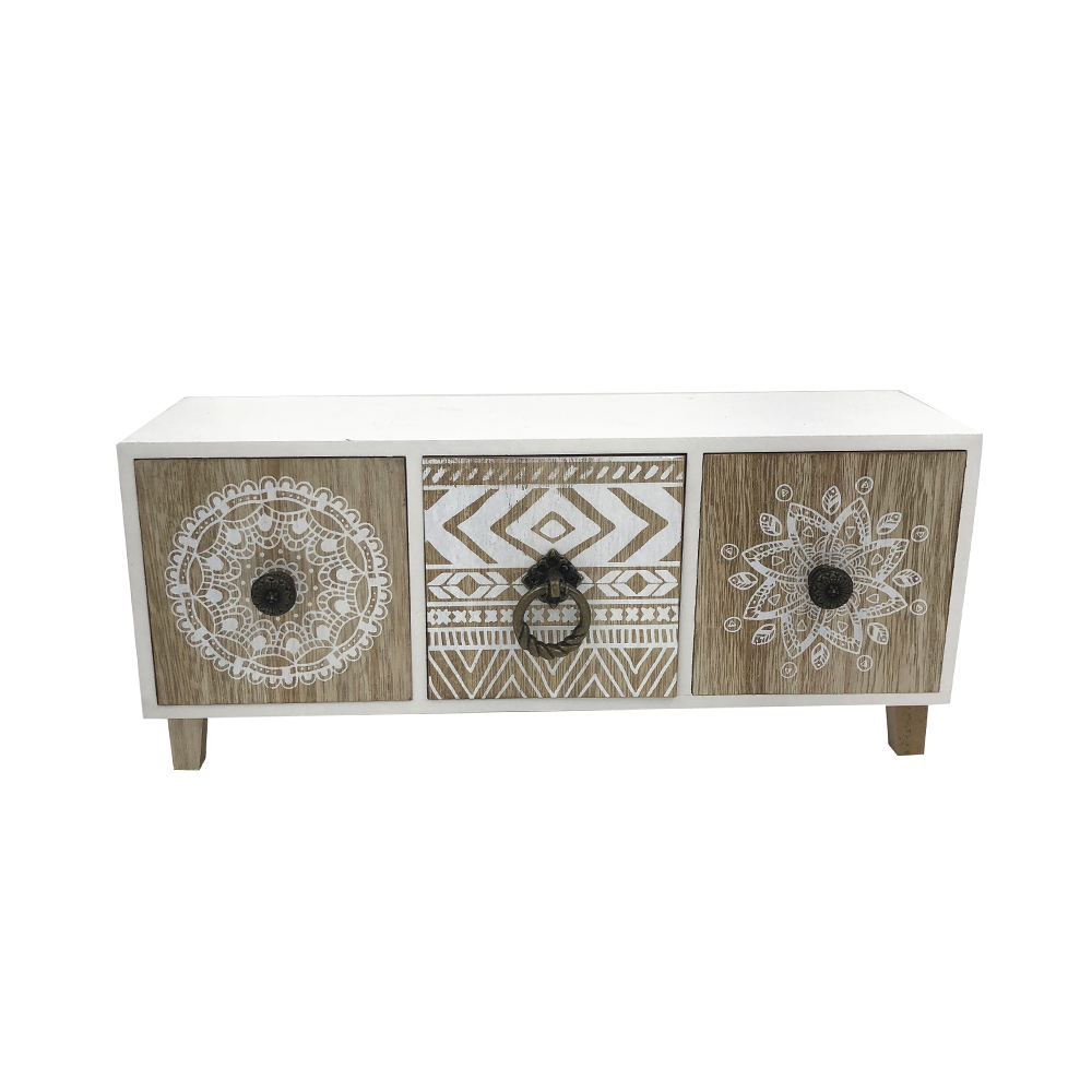 Boîte de rangement de décoration de bijoux élégante à 3 tiroirs