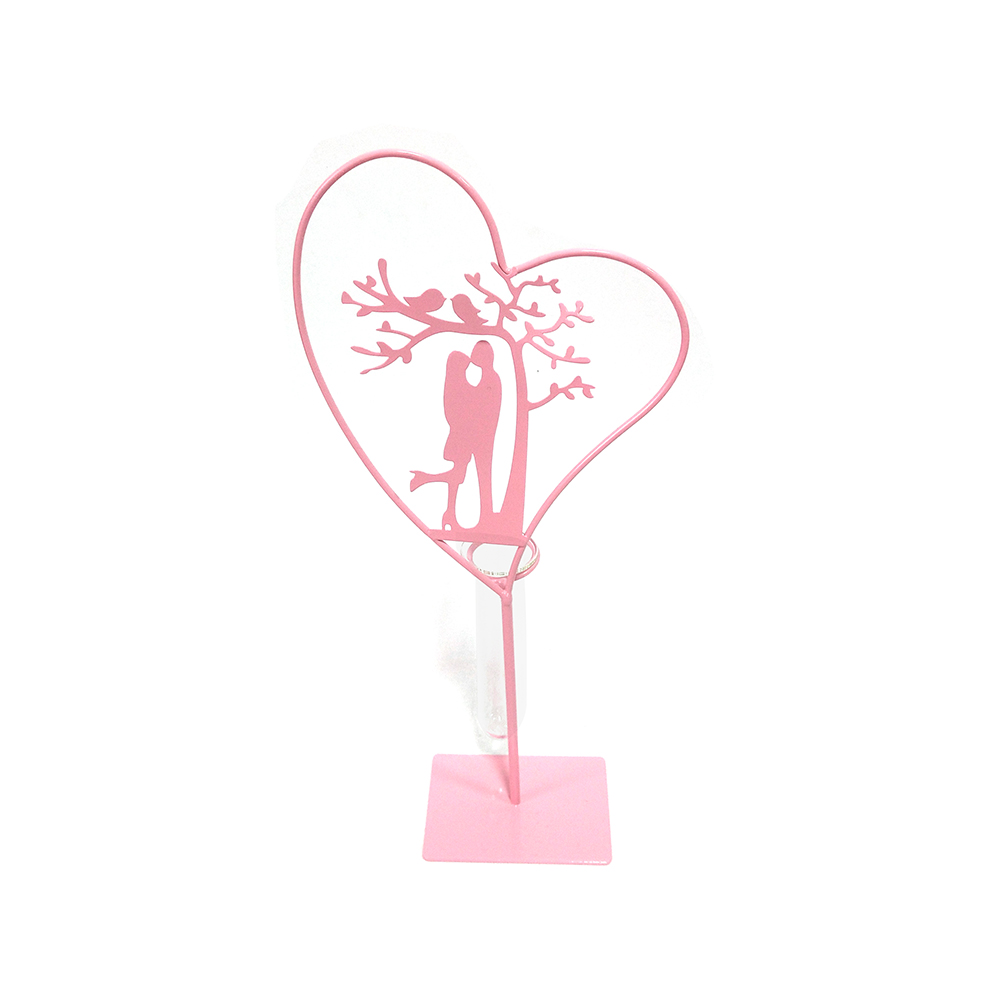 Metal Heart Frame Bud Vase Mariage Central