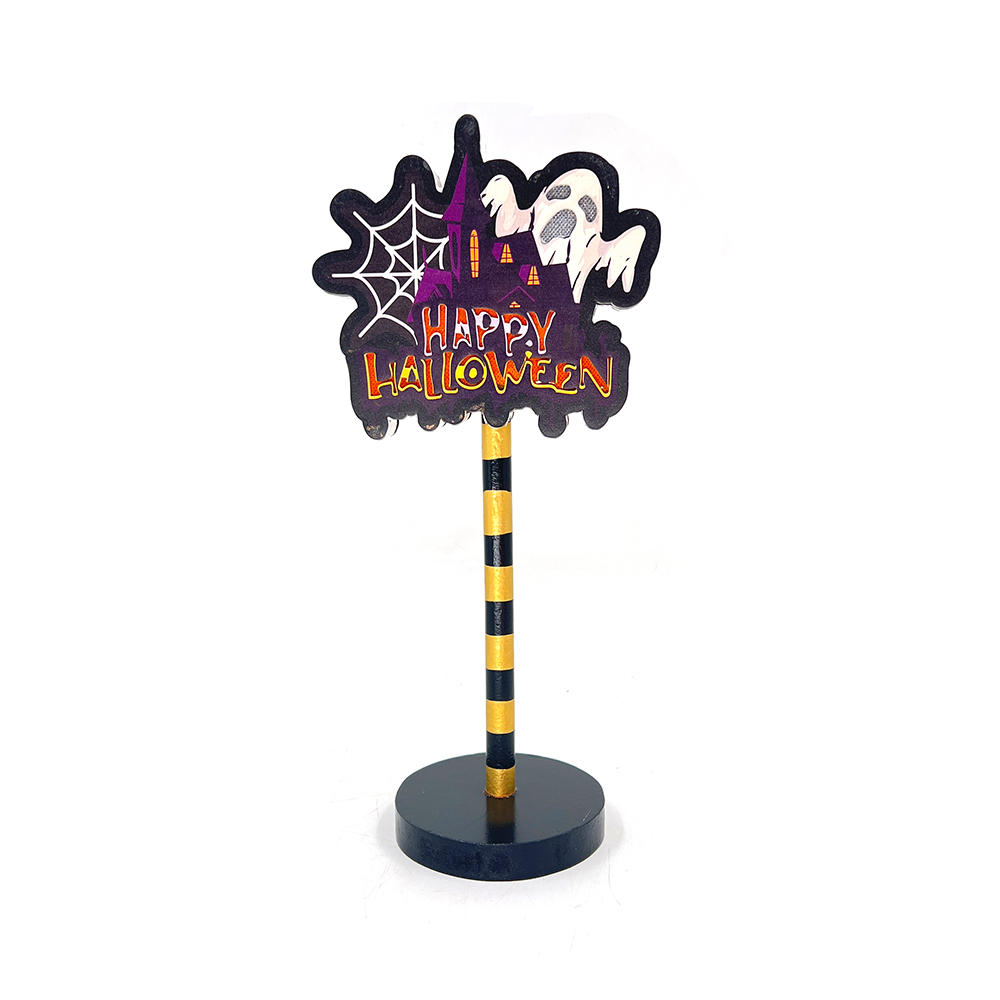 Happy Halloween Wood Table Sign Decoration